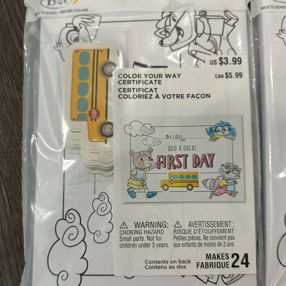 Color Your Way Certificate Pack NWT